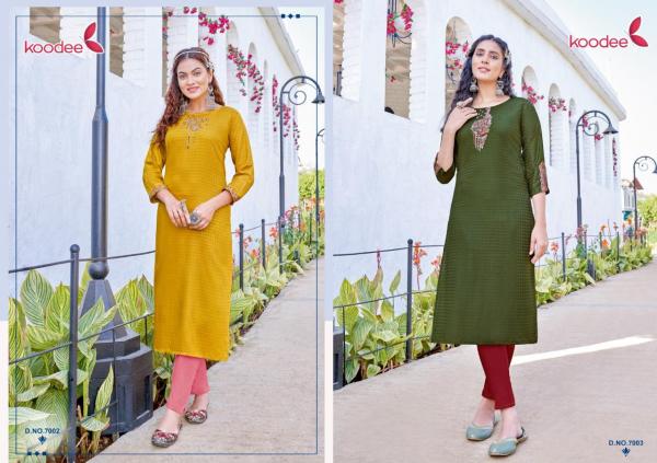 Koodee Raas 1 Festive Rayon Designer Long Kurti Collection